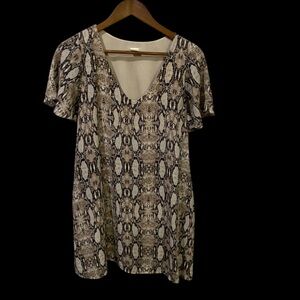 J.O.A. Snake Print Mini Dress